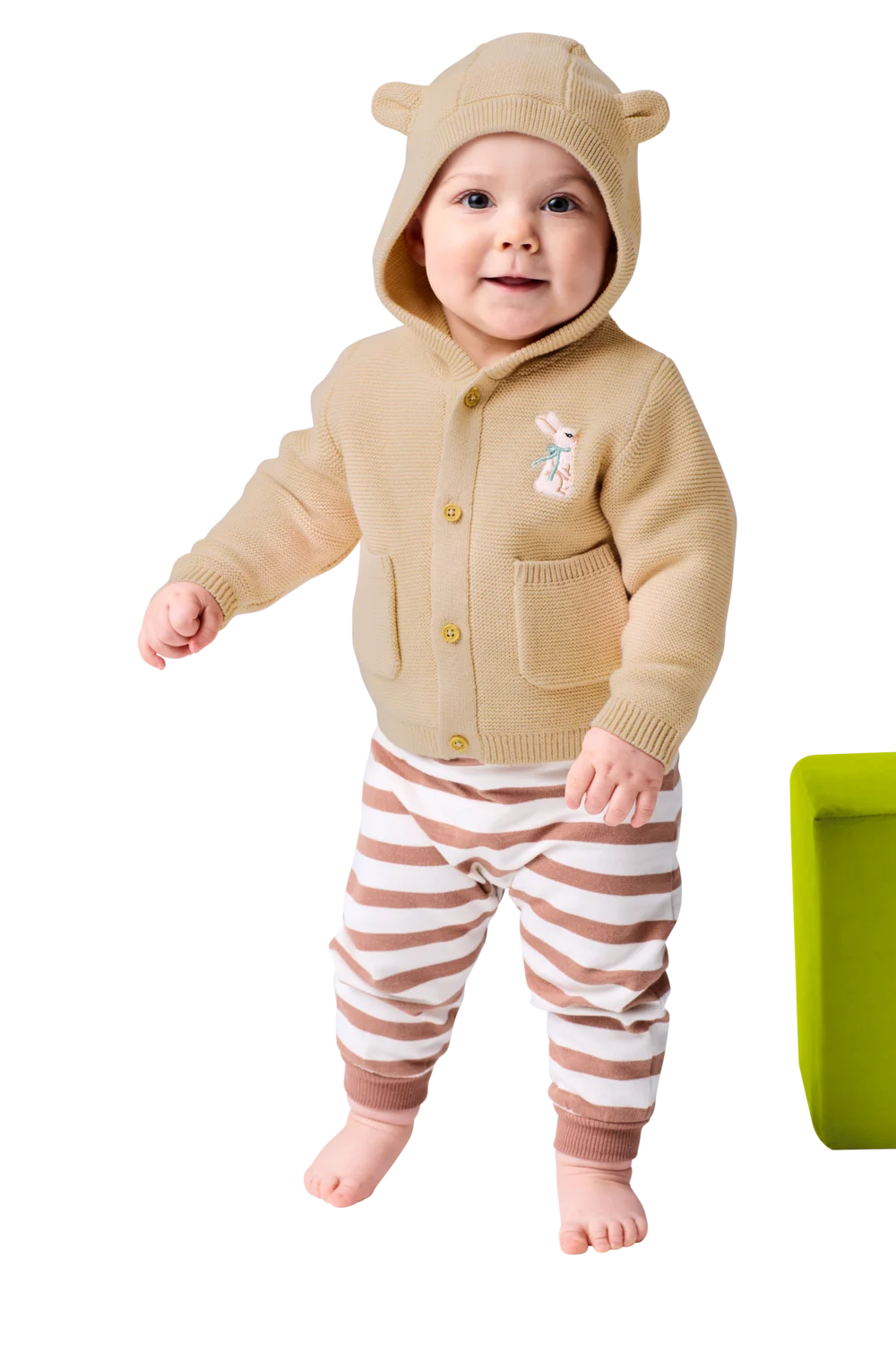 LUPILU® Baby Strickjacke (Beige, 74/80) – Bild 2 von 4