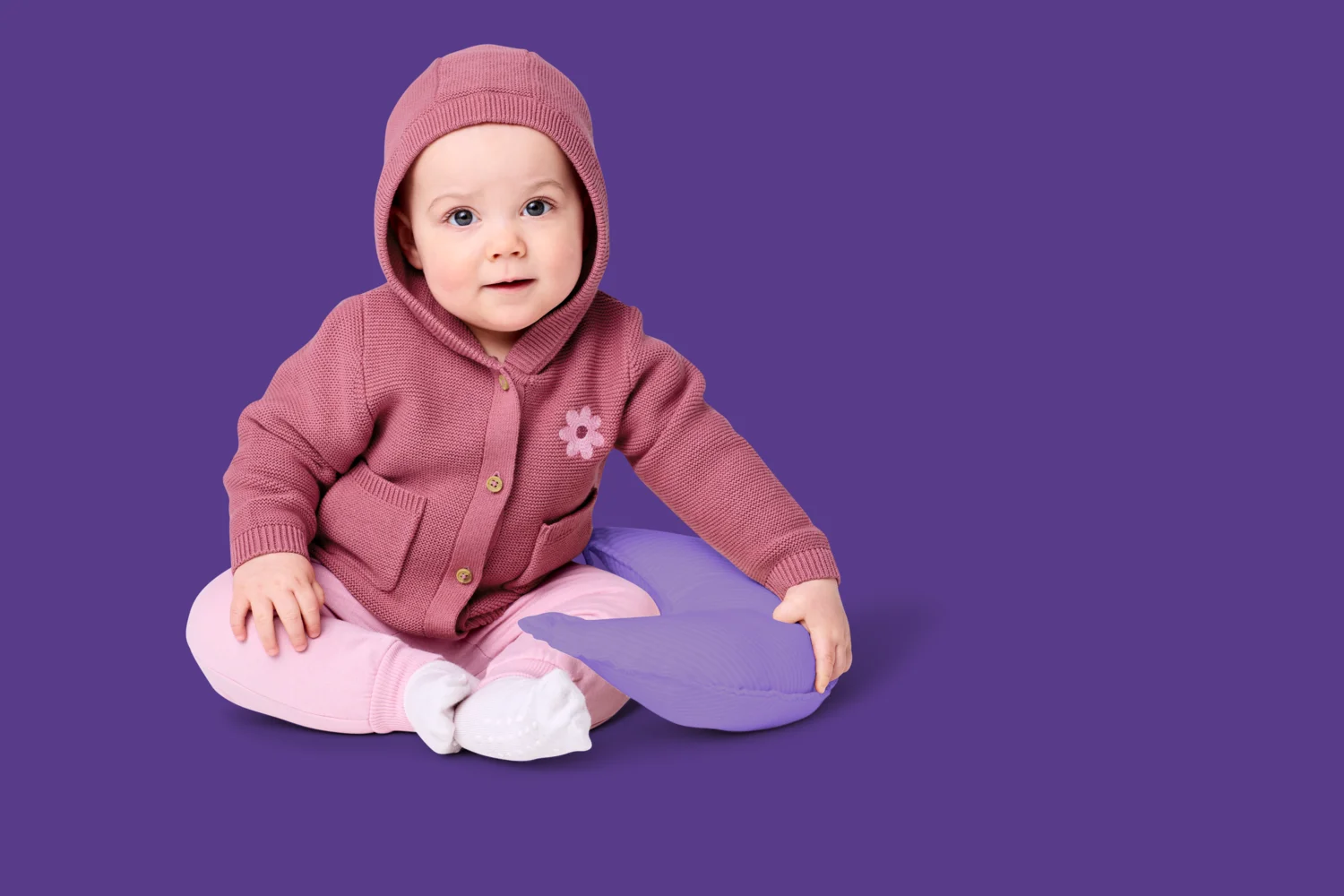 LUPILU® Baby Strickjacke (Rosa, 86/92) – Bild 2 von 4