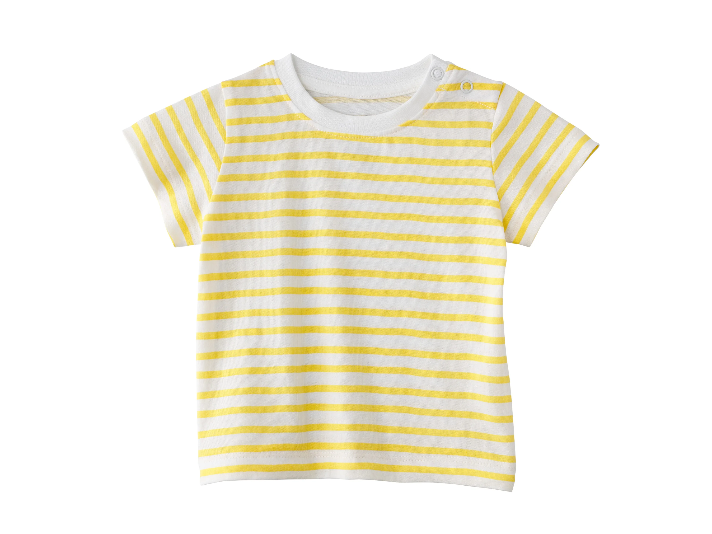 LUPILU® Baby T-Shirt, 2 Stück (Streifen/gelb, 86/92) – Bild 2 von 4