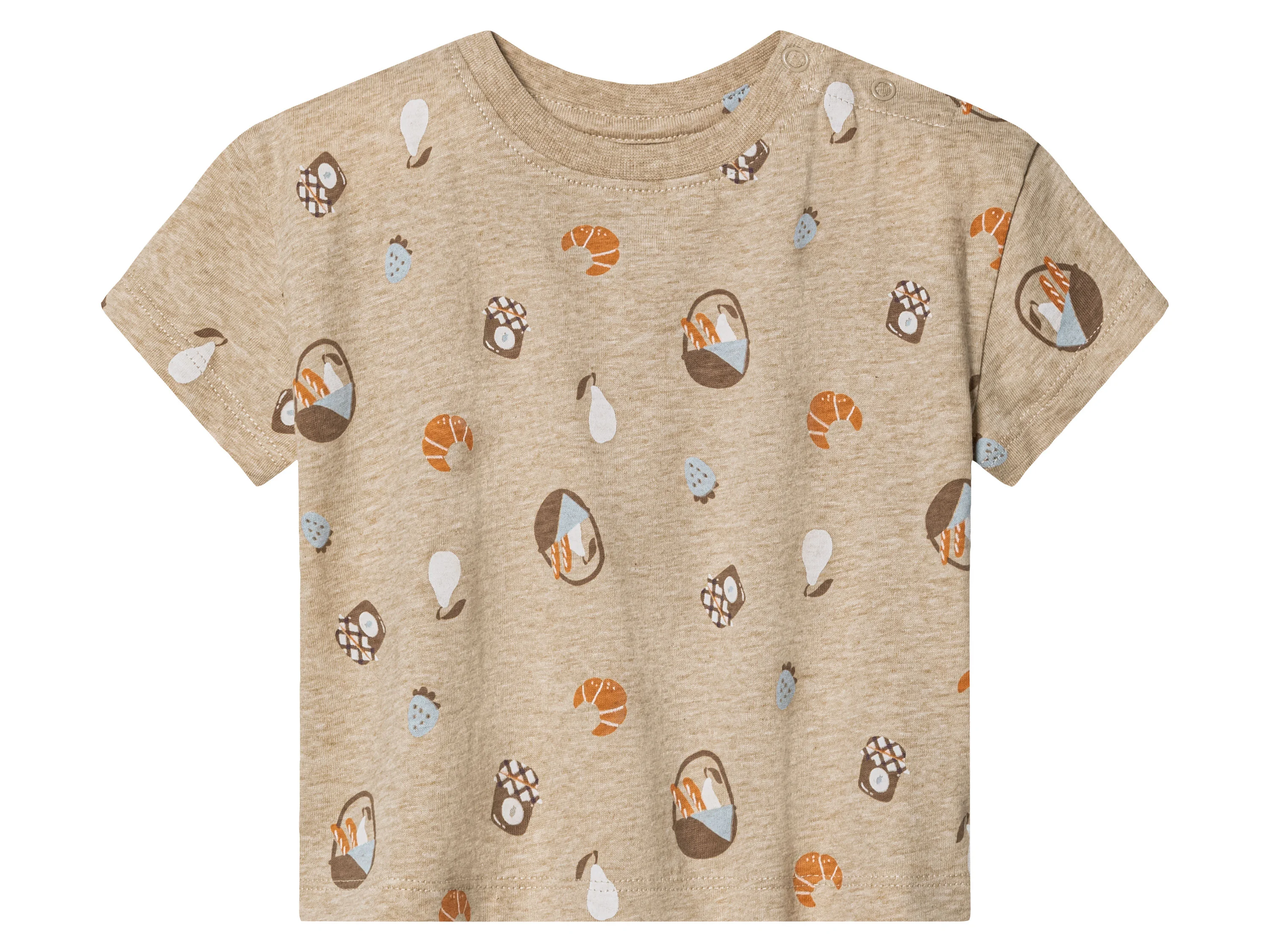 LUPILU® Baby T-Shirts, 2 Stück (blau/beige, 50/56) – Bild 3 von 4