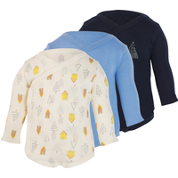 LUPILU® Baby Wickelbody, 3 Stück (navy/blau, 74/80)