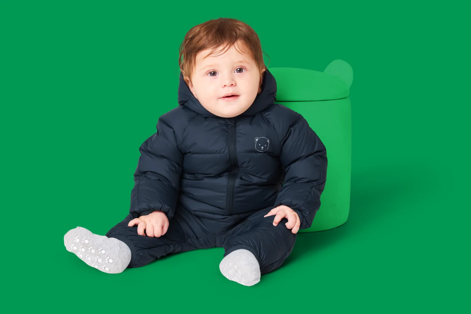 LUPILU® Baby Winteroverall Lightweight, mit Daunen (Navy, 74/80) – Bild 2 von 4