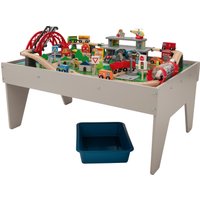 LUPILU® Holzeisenbahn Spieltisch, 100-teilig