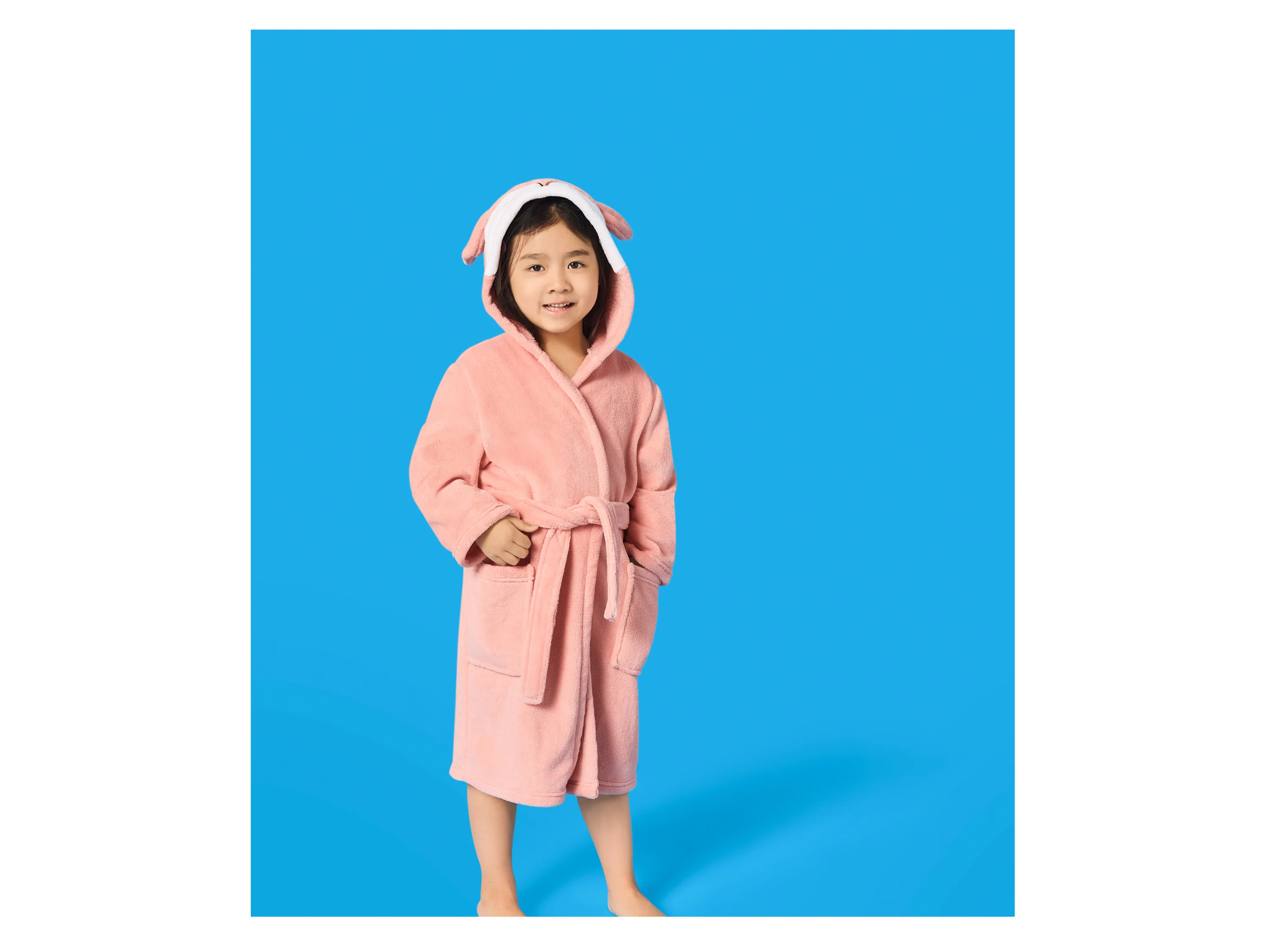 LUPILU® Kinder Bademantel (Rosa, 122/128) – Bild 3 von 4
