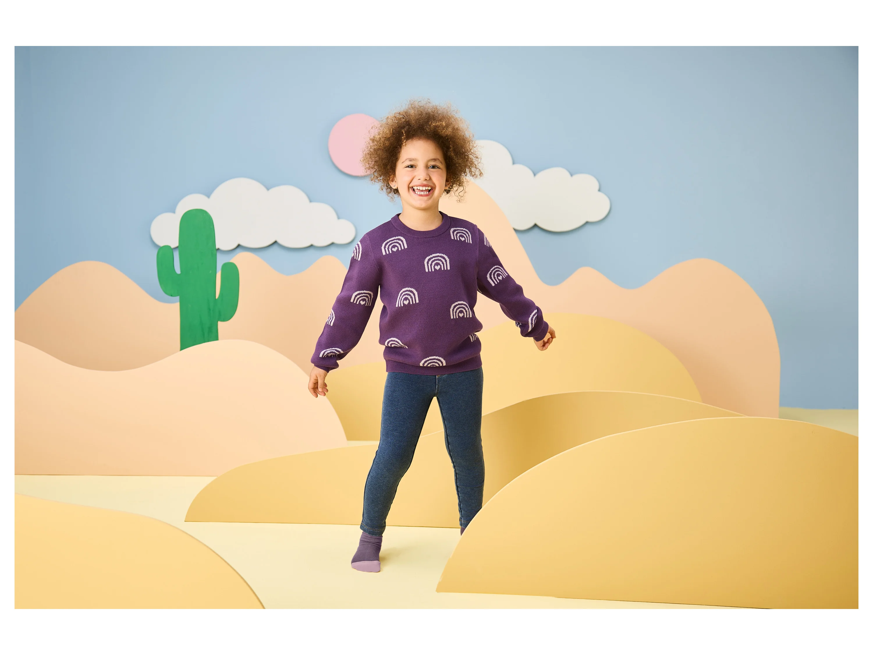 LUPILU® Kinder Feinstrickpullover (Lila, 98/104) – Bild 4 von 4
