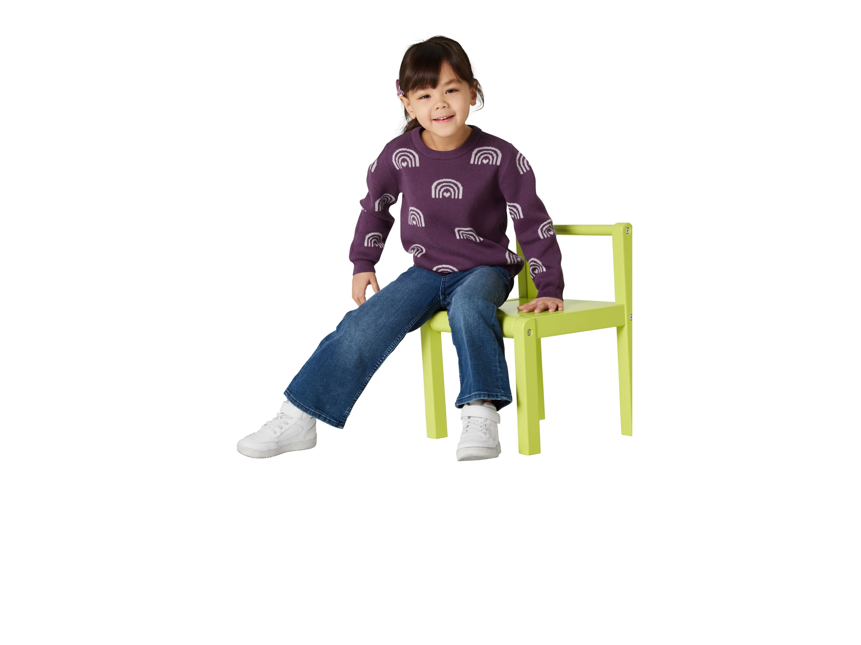 LUPILU® Kinder Feinstrickpullover (Lila, 110/116) – Bild 2 von 4