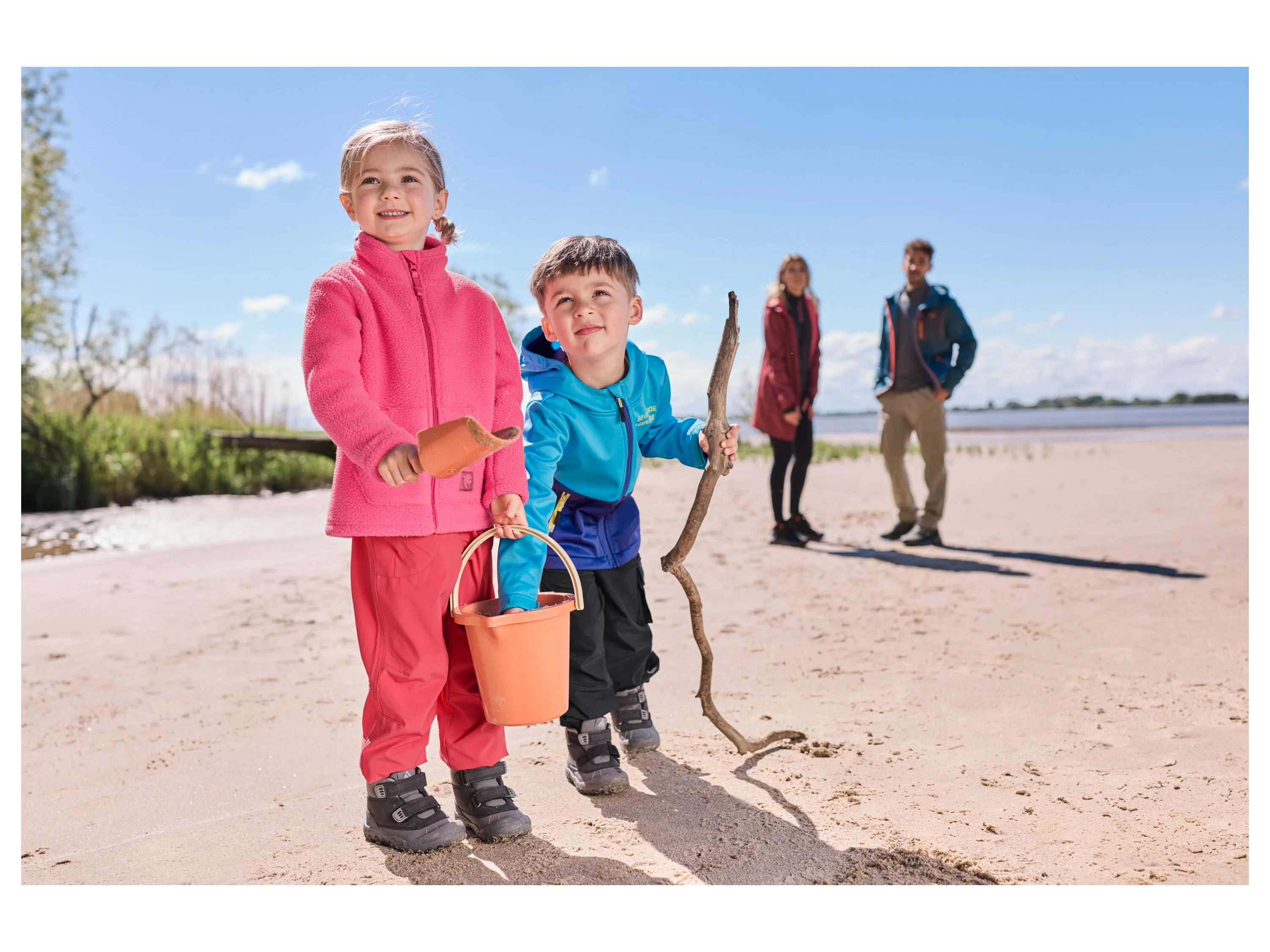 LUPILU® Kinder Fleecejacke (Pink, 122/128) – Bild 4 von 4