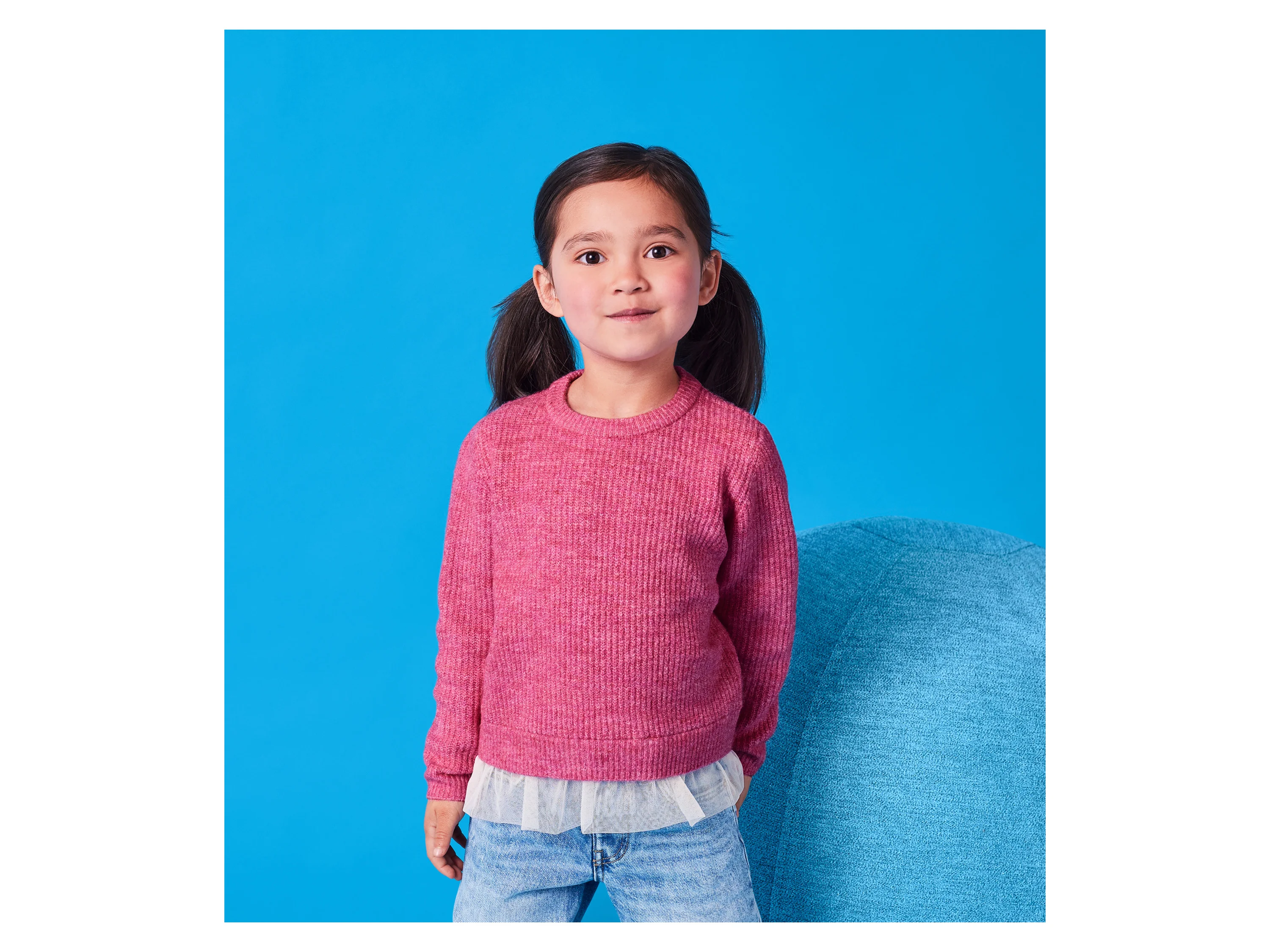 LUPILU® Kinder-Grobstrickpullover (Pink, 98/104) – Bild 2 von 3
