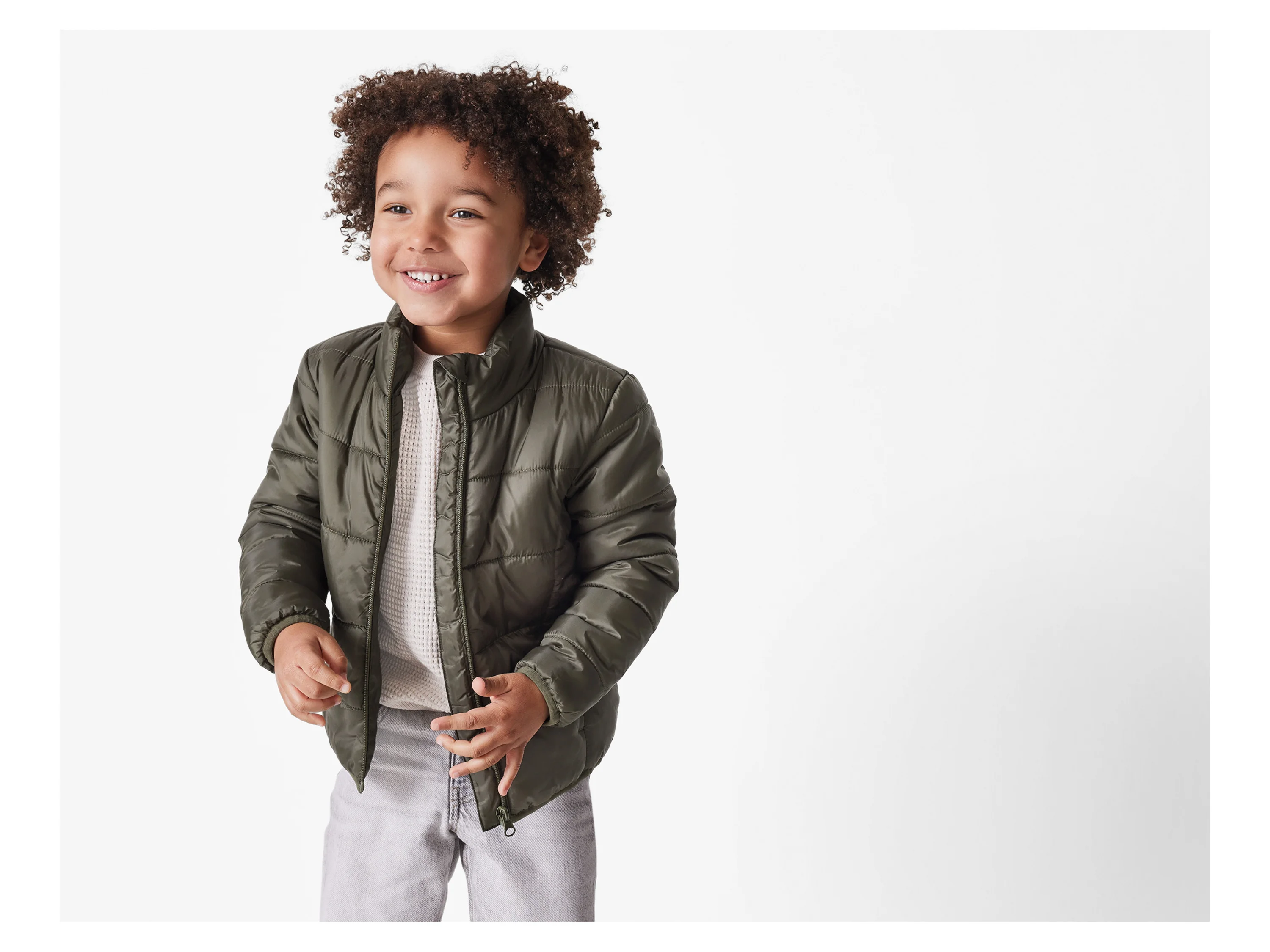 LUPILU® Kinder Lightweight-Jacke (Khaki, 98/104) – Bild 2 von 3