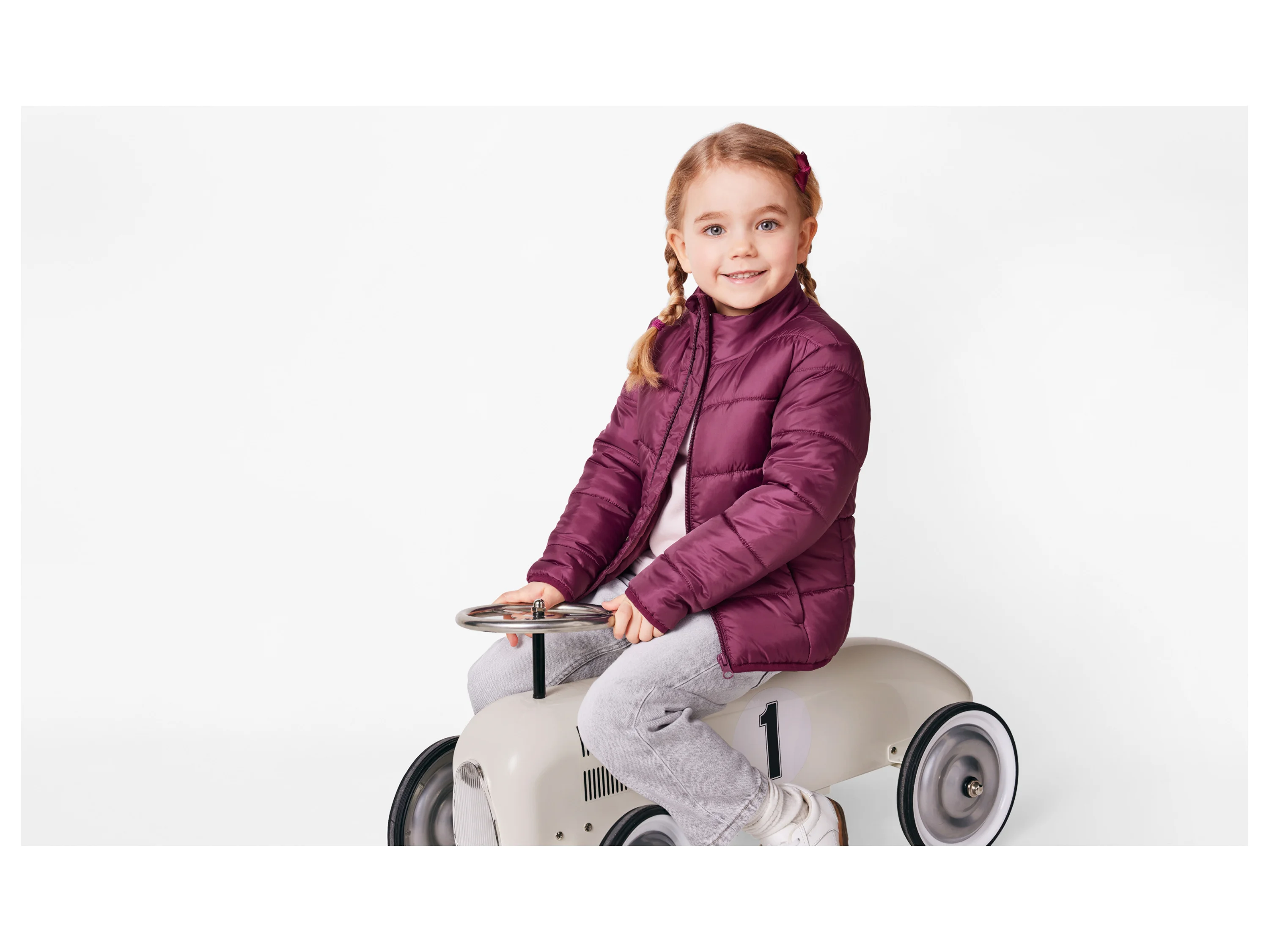 LUPILU® Kinder Lightweight-Jacke (Magenta, 98/104) – Bild 2 von 3