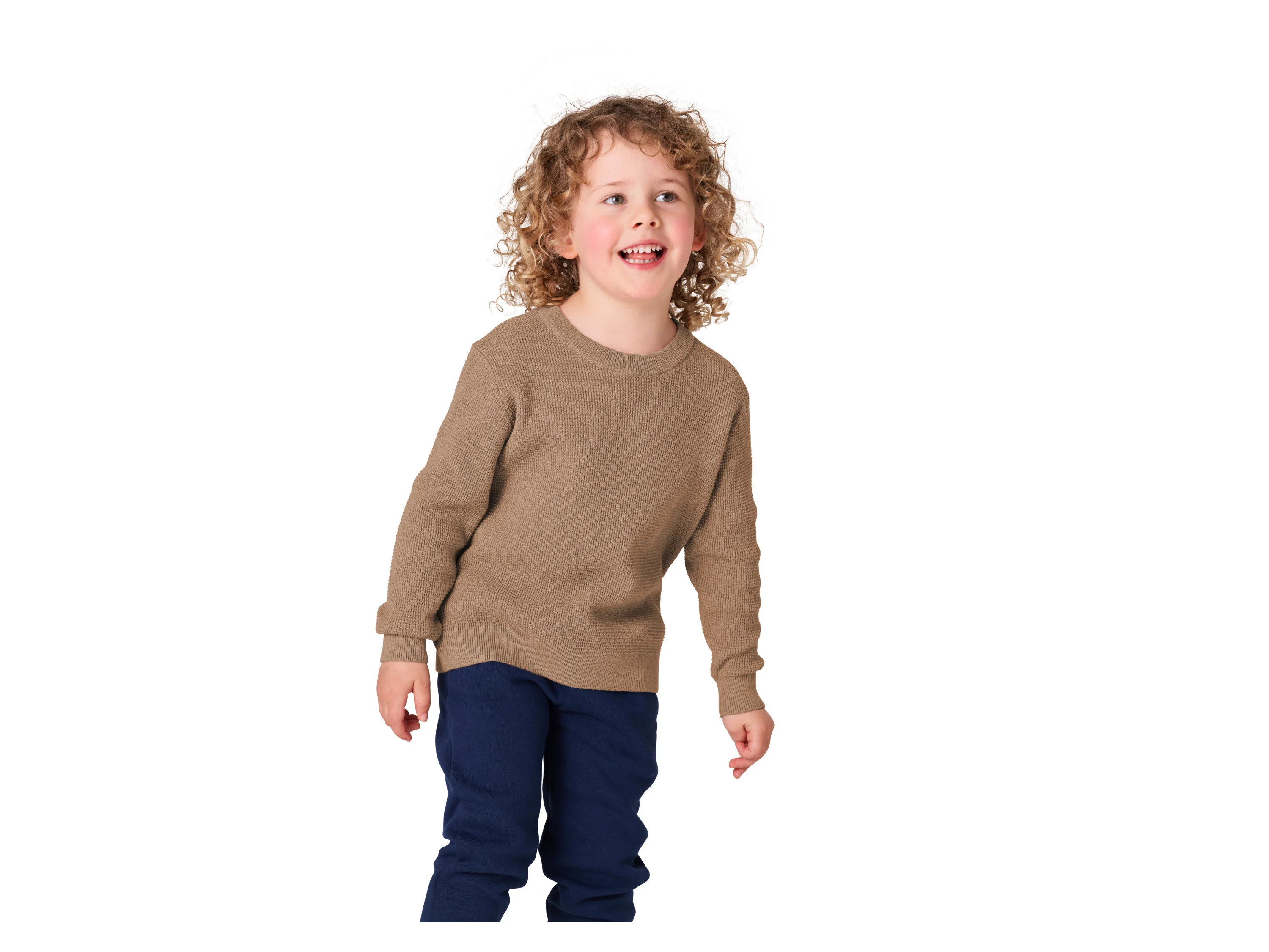 LUPILU® Kinder Pullover (Beige, 98/104) – Bild 2 von 3