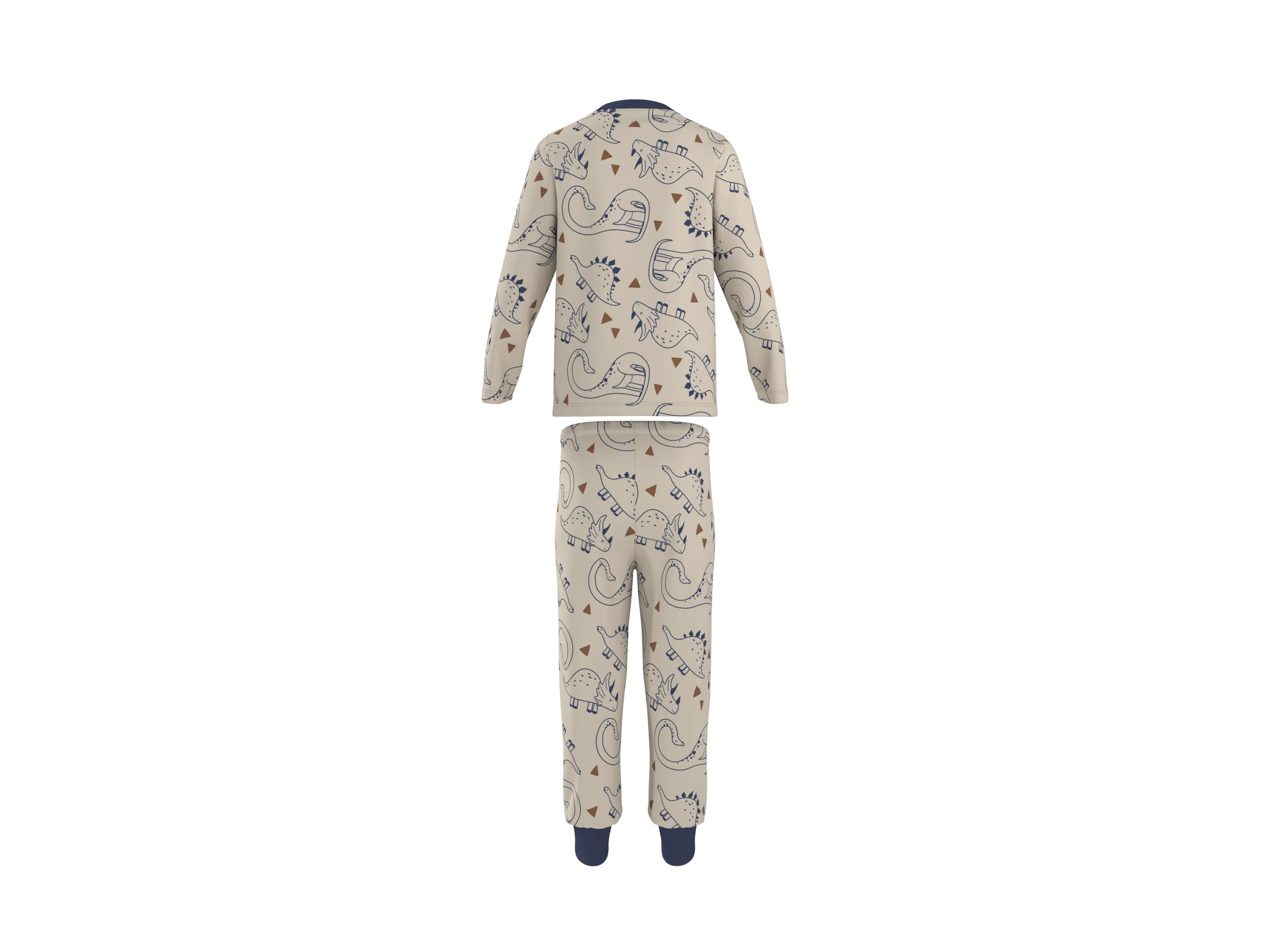 LUPILU® Kinder Pyjama (Beige, 110/116) – Bild 3 von 4