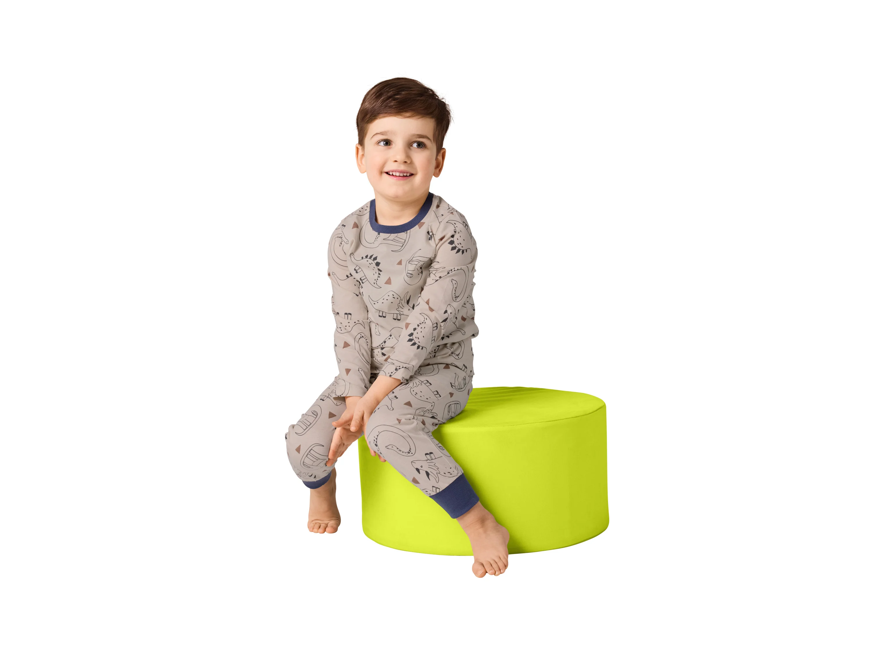 LUPILU® Kinder Pyjama (Beige, 122/128) – Bild 2 von 4