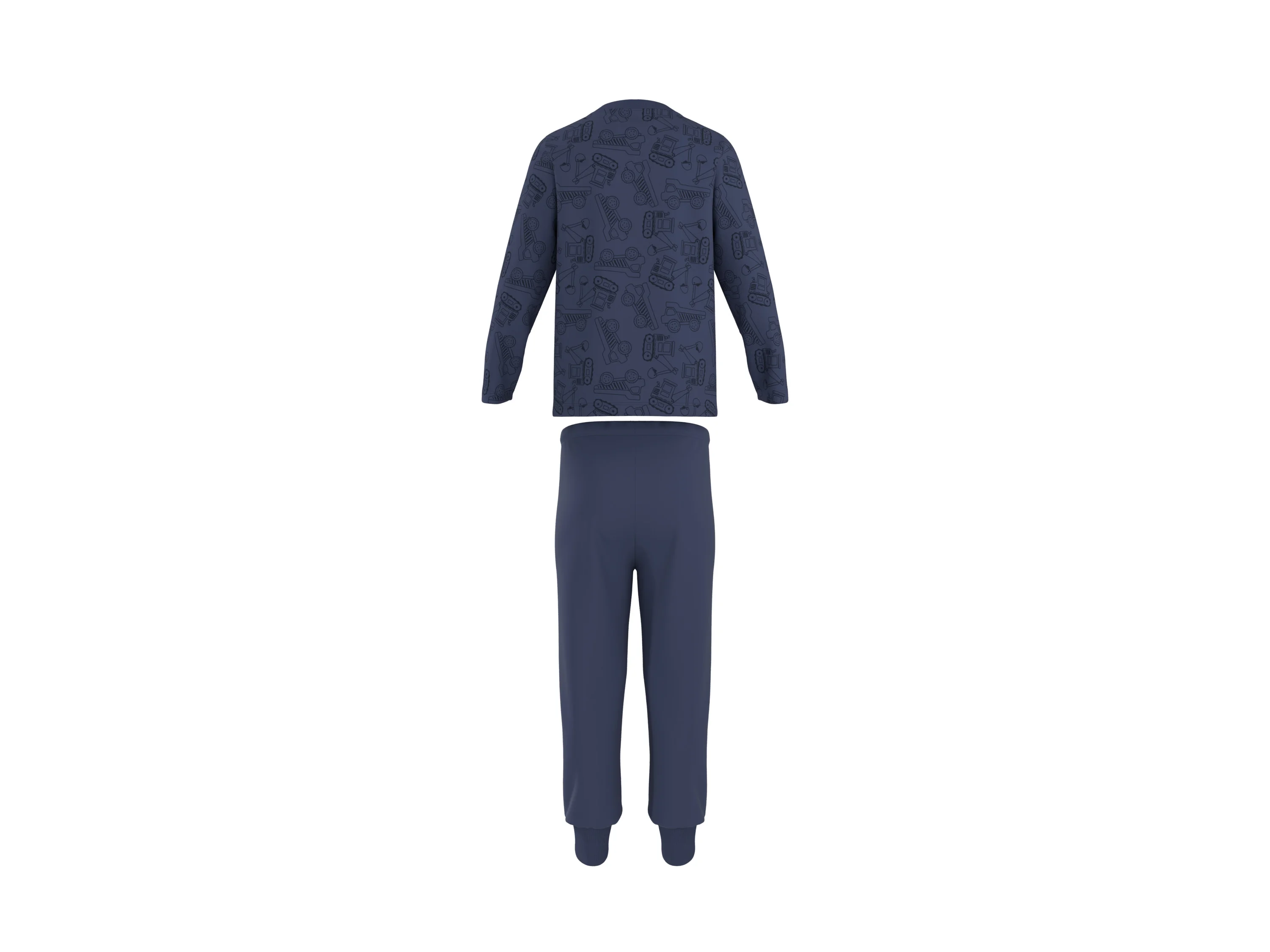 LUPILU® Kinder Pyjama (Blau, 122/128) – Bild 3 von 4