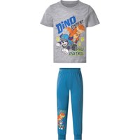 LUPILU® Kinder Pyjama (grau/blau, 98/104)