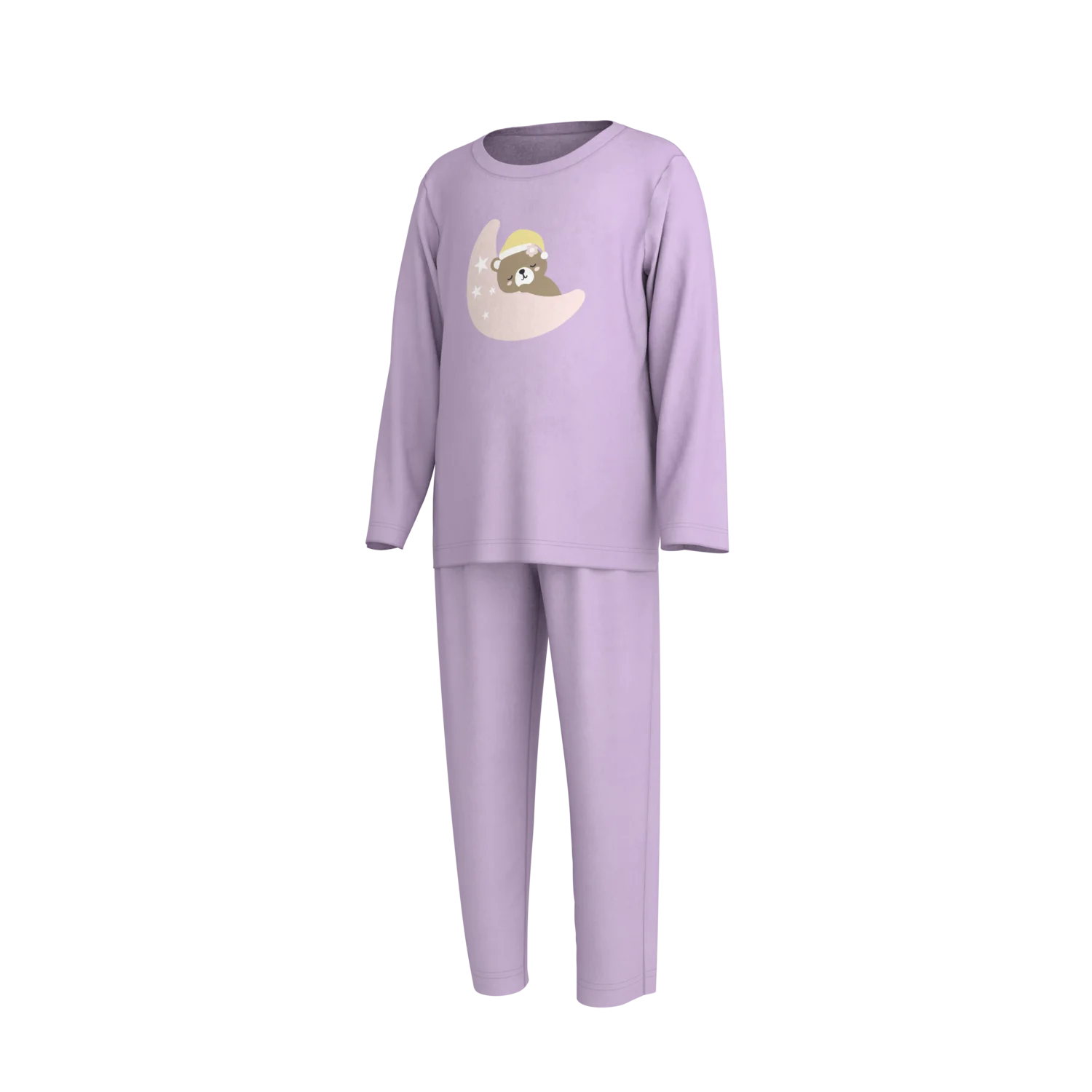 LUPILU® Kinder Pyjama (Lila, 110/116) – Bild 4 von 4