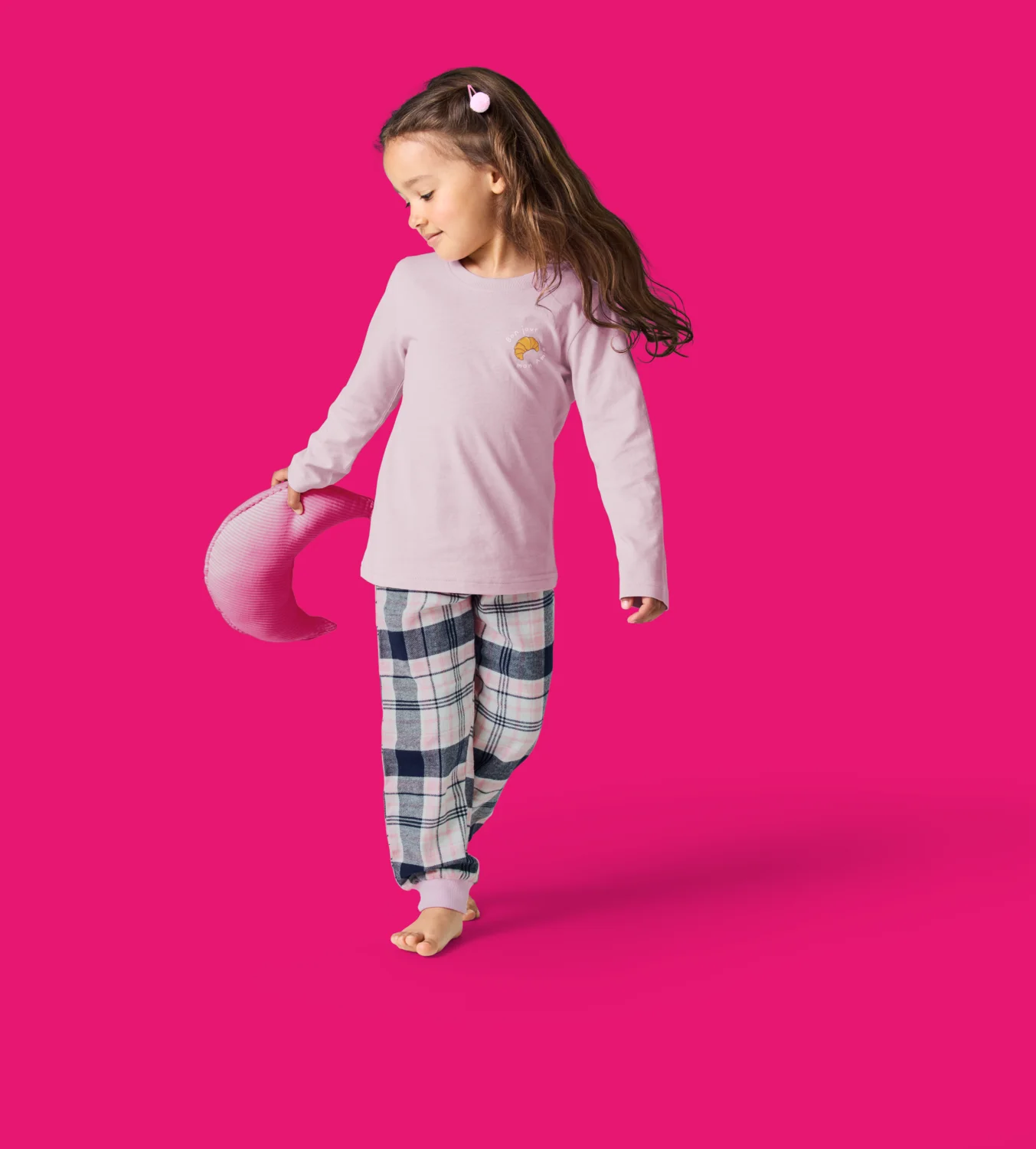 LUPILU® Kinder Pyjama (Rosa, 122/128) – Bild 2 von 4