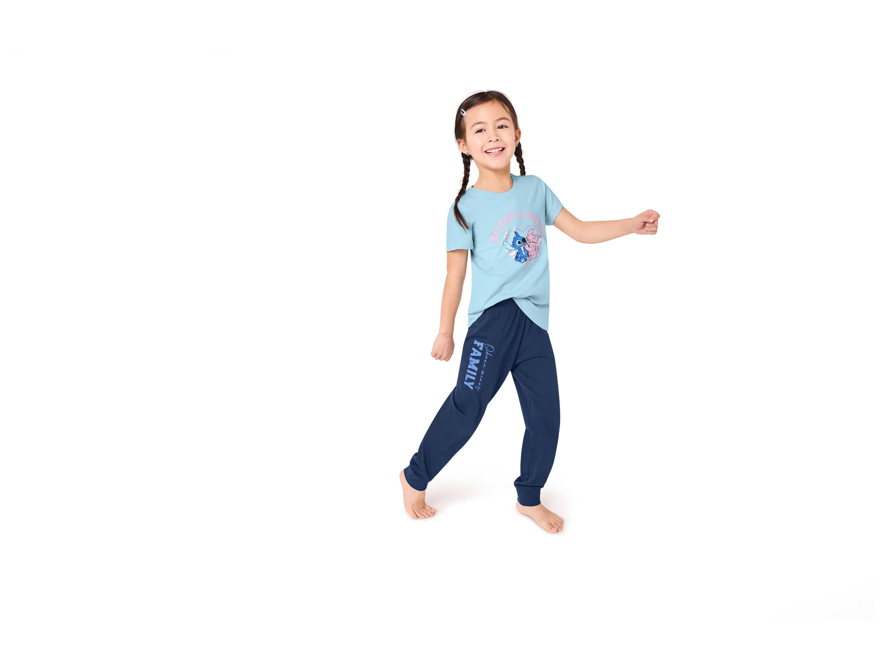 LUPILU® Kinder Pyjama (Stitch & Angel, 98/104) – Bild 3 von 4