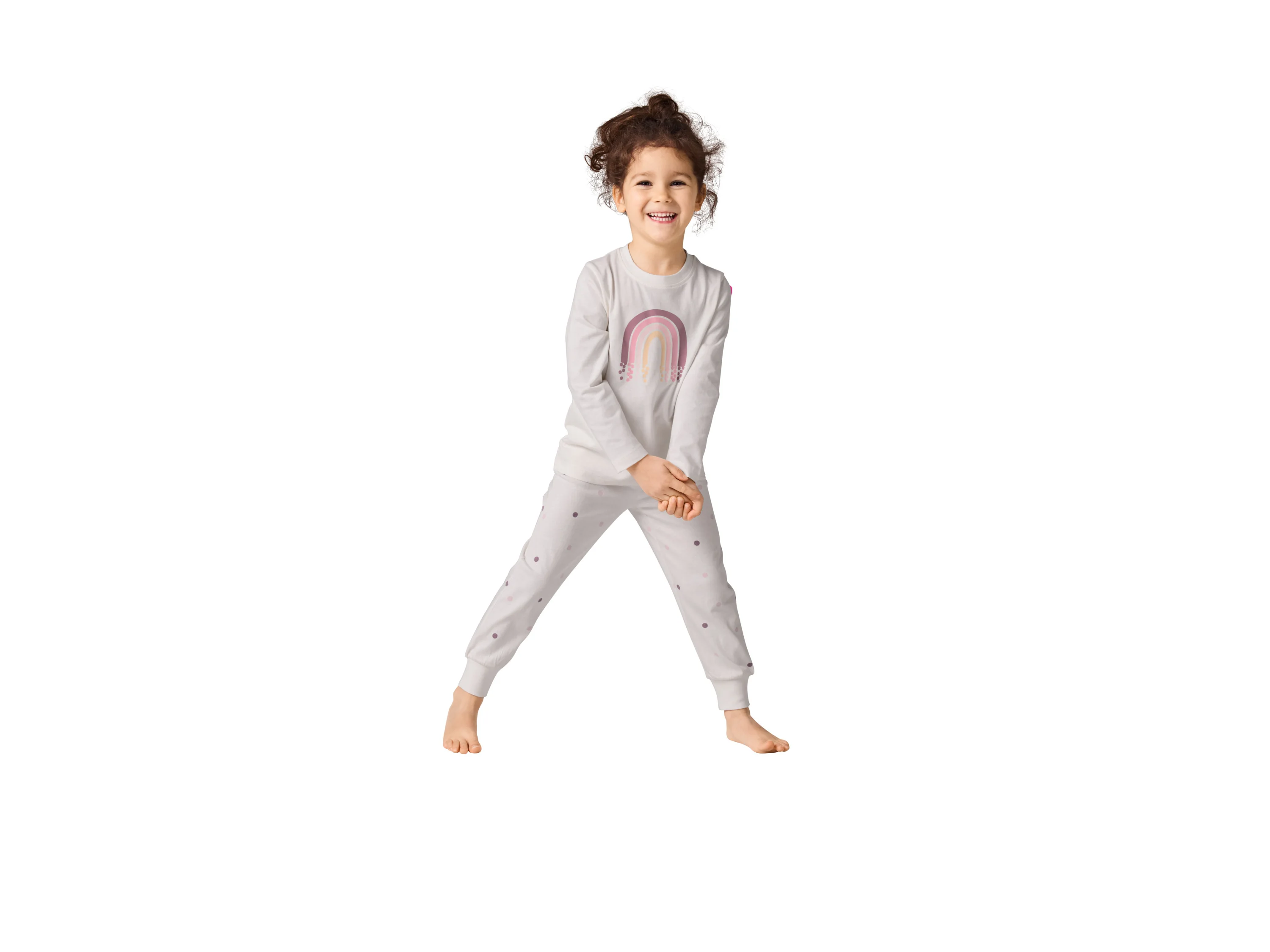 LUPILU® Kinder Pyjama (Weiß, 122/128) – Bild 2 von 4