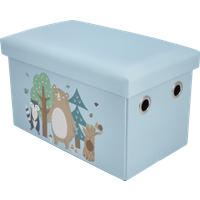 LUPILU® Kinder Sitztruhe, mit Stauraum (Hellblau)