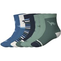 LUPILU® Kinder Socken, 7 Stück (blau/grau/navy, 19-22)