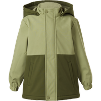 LUPILU® Kinder Softshelljacke mit Farbwechsel bei Regen (Grün, 122/128)
