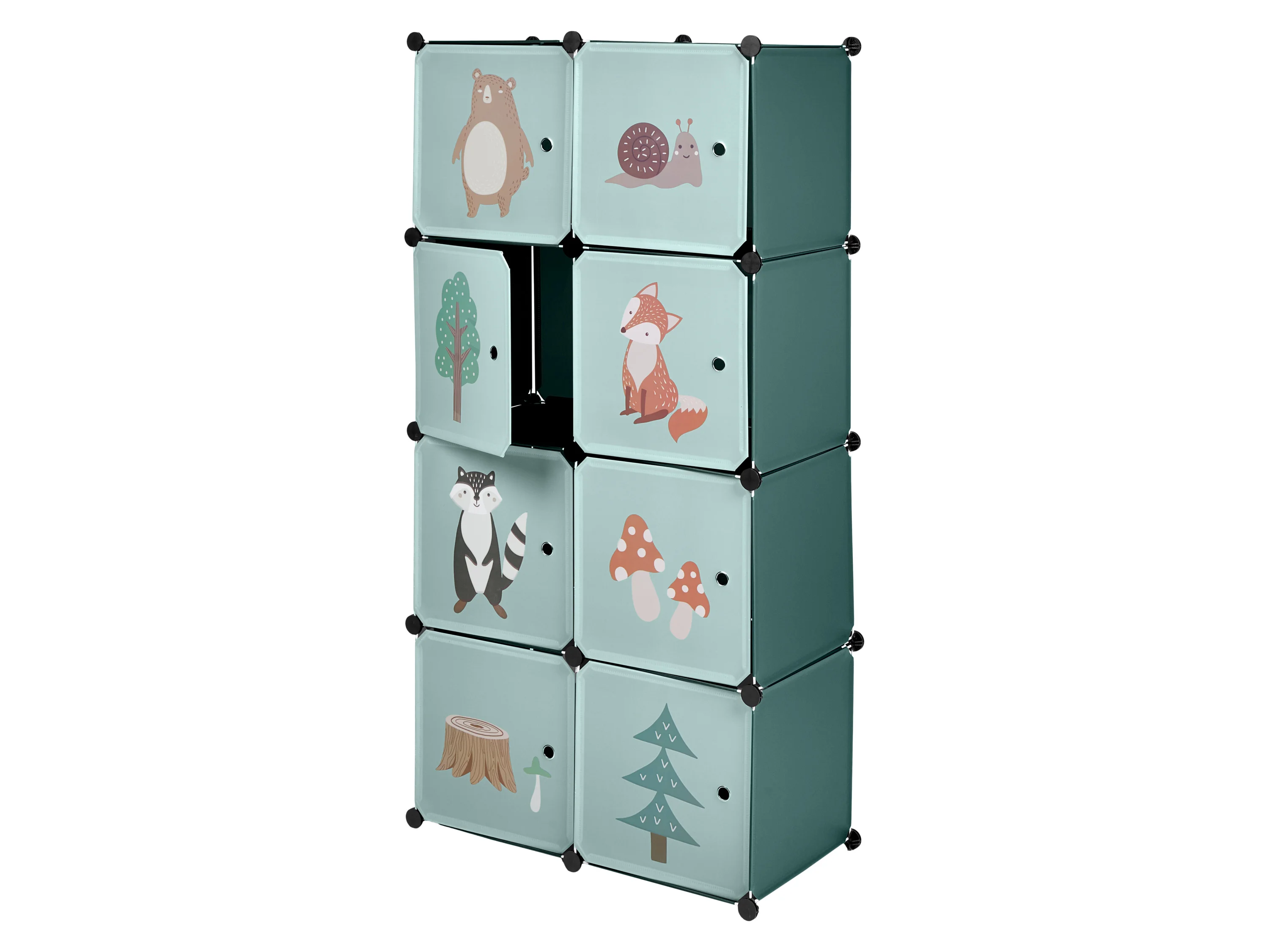 LUPILU® Kinder-Steckregal, 74 x 36 x 144 cm (Fuchs) – Bild 3 von 4