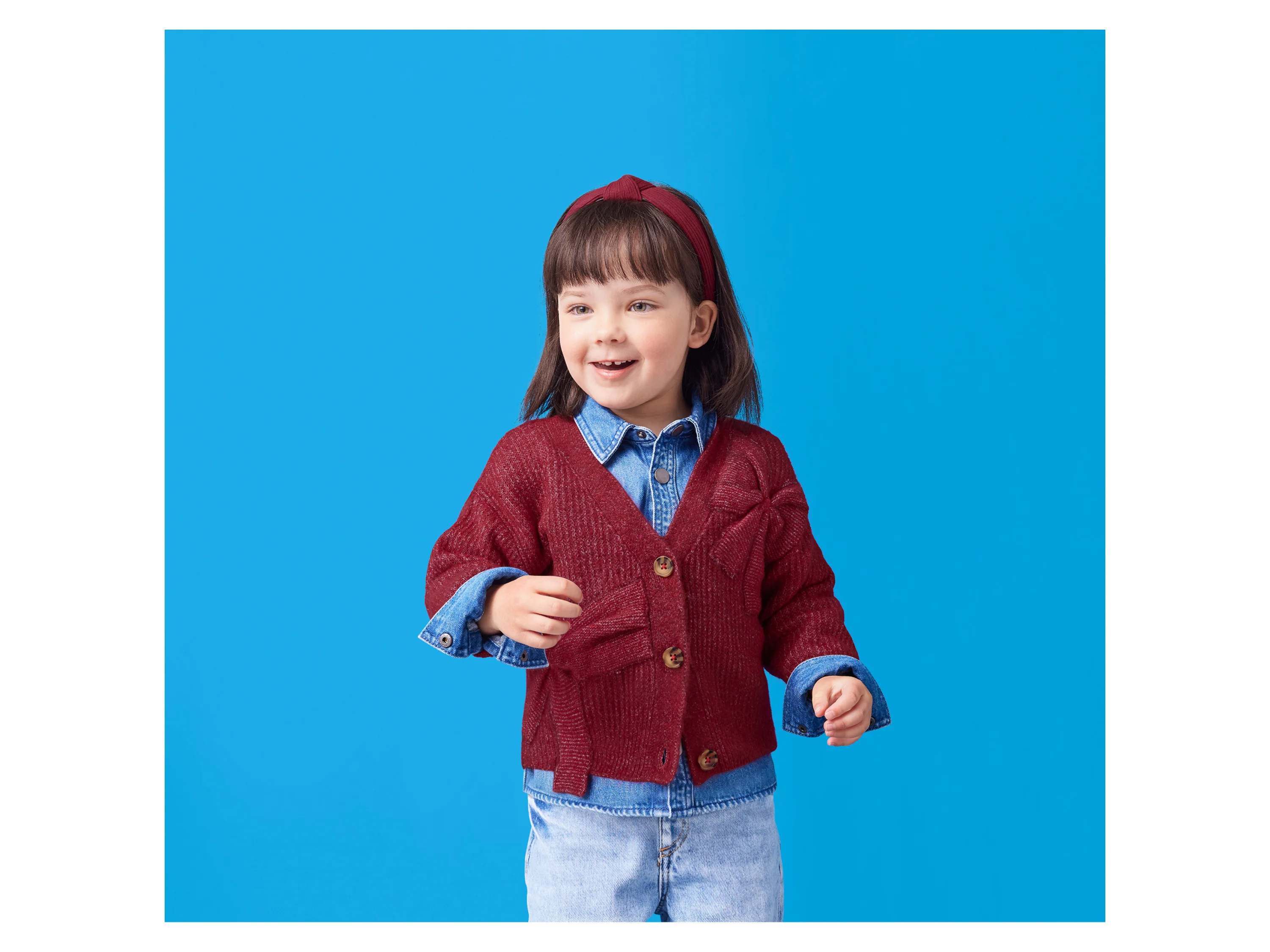 LUPILU® Kinder Strickjacke (Rot, 98/104) – Bild 2 von 3