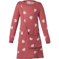 LUPILU® Kinder Strickkleid mit Tasche (Rosa, 98/104)