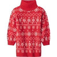 LUPILU® Kinder-Strickkleid (Rot, 122/128)