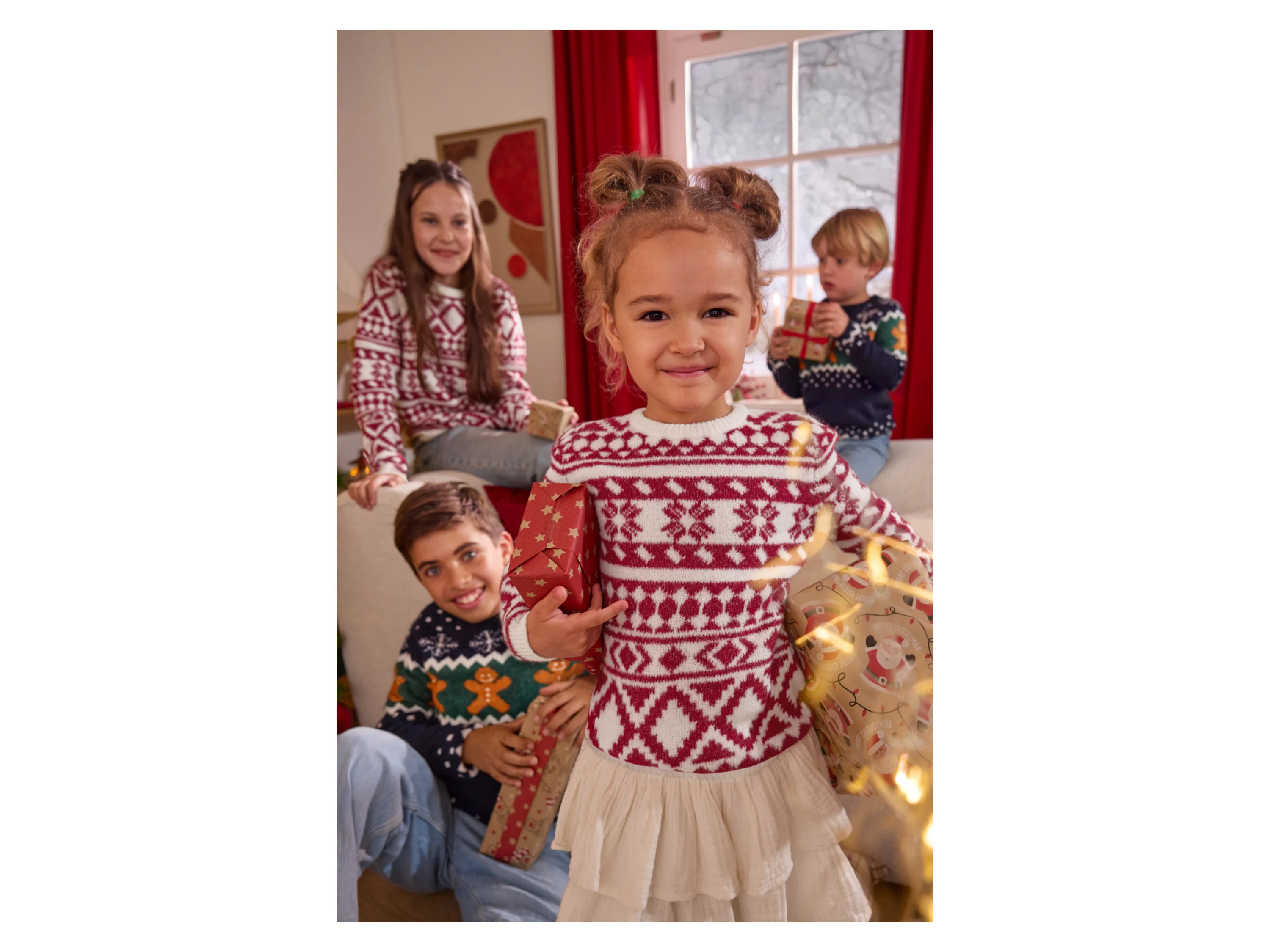 LUPILU® Kinder-Strickpullover (Weiß, 122/128) – Bild 4 von 4