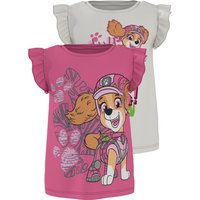 LUPILU® Kinder T-Shirts, 2 Stück (Pink/Weiß, 98/104)