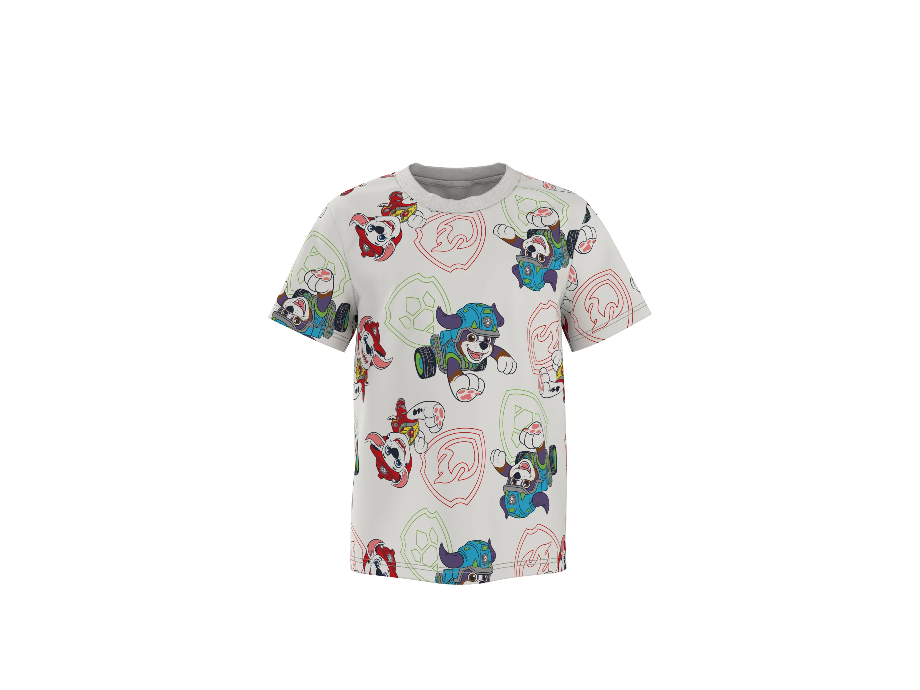 LUPILU® Kinder T-Shirts, 2 Stück (Grün/Weiß, 98/104) – Bild 4 von 4
