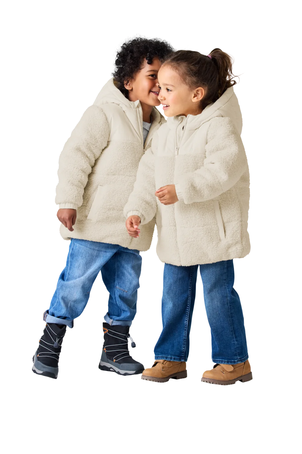 LUPILU® Kinder Teddyfleece-Jacke (Creme, 110/116) – Bild 2 von 4