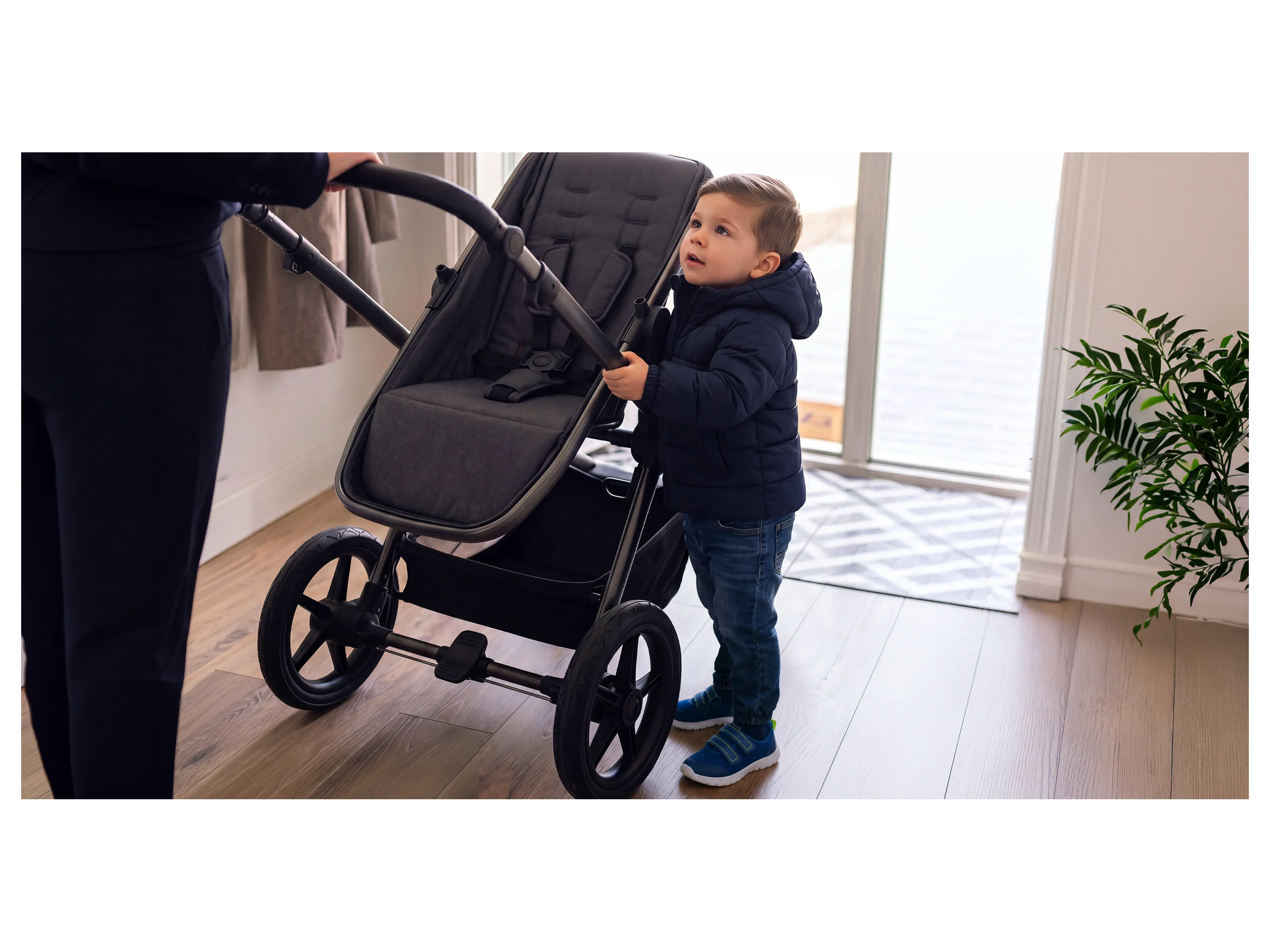 LUPILU® Kinder Thermo-Denimjogger (Blau, 122/128) – Bild 2 von 3