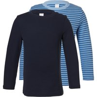 LUPILU® Kinder-Thermo-Langarmshirt, 2 Stück (hellblau/navy, 98/104)