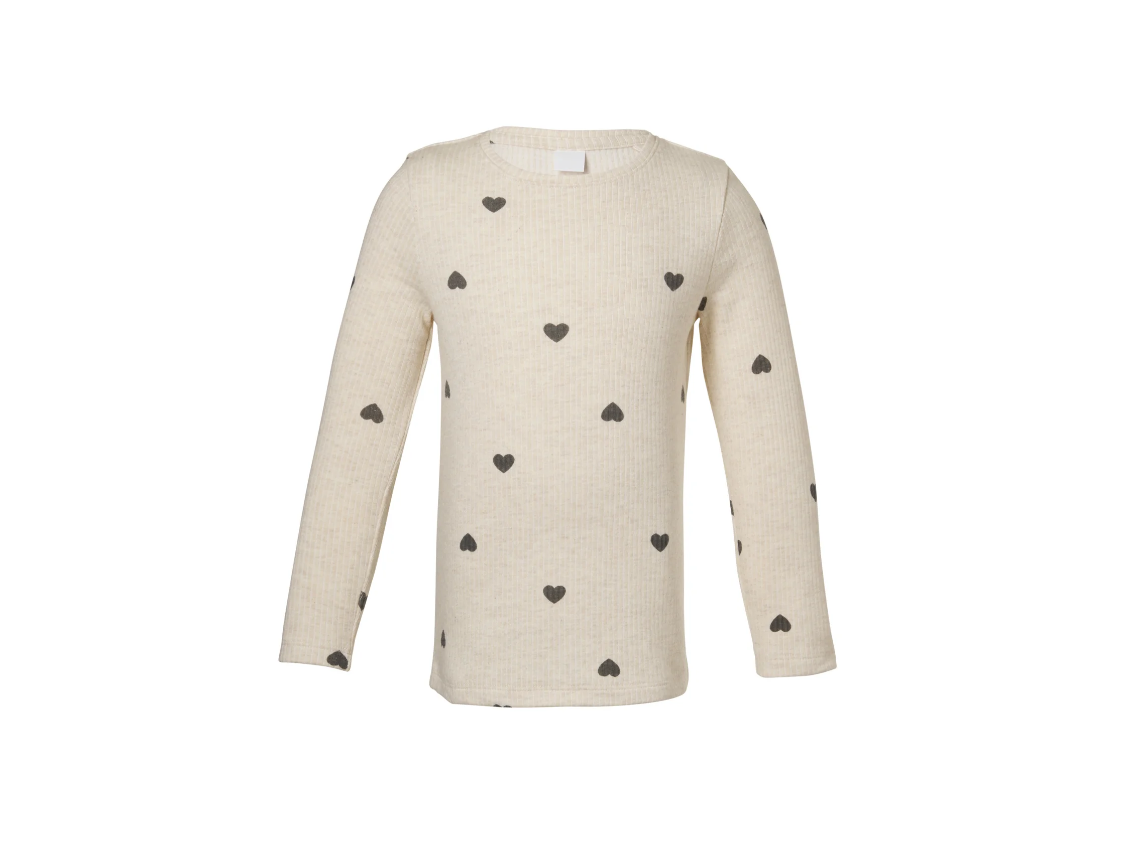 LUPILU® Kinder-Thermo-Langarmshirt, 2 Stück (beige/dunkelgrau, 98/104) – Bild 4 von 4