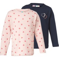 LUPILU® Kinder-Thermo-Sweatshirts, 2 Stück (Rosa/Navy, 86/92)