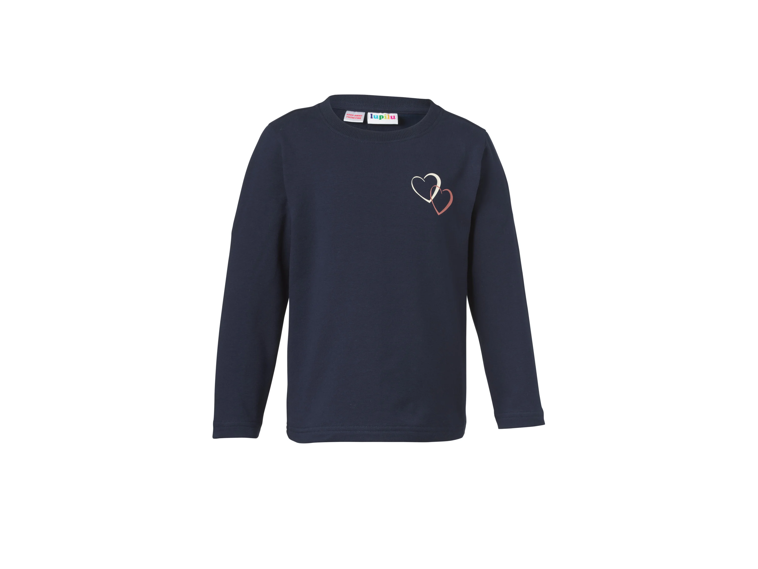 LUPILU® Kinder-Thermo-Sweatshirts, 2 Stück (Rosa/Navy, 98/104) – Bild 4 von 4