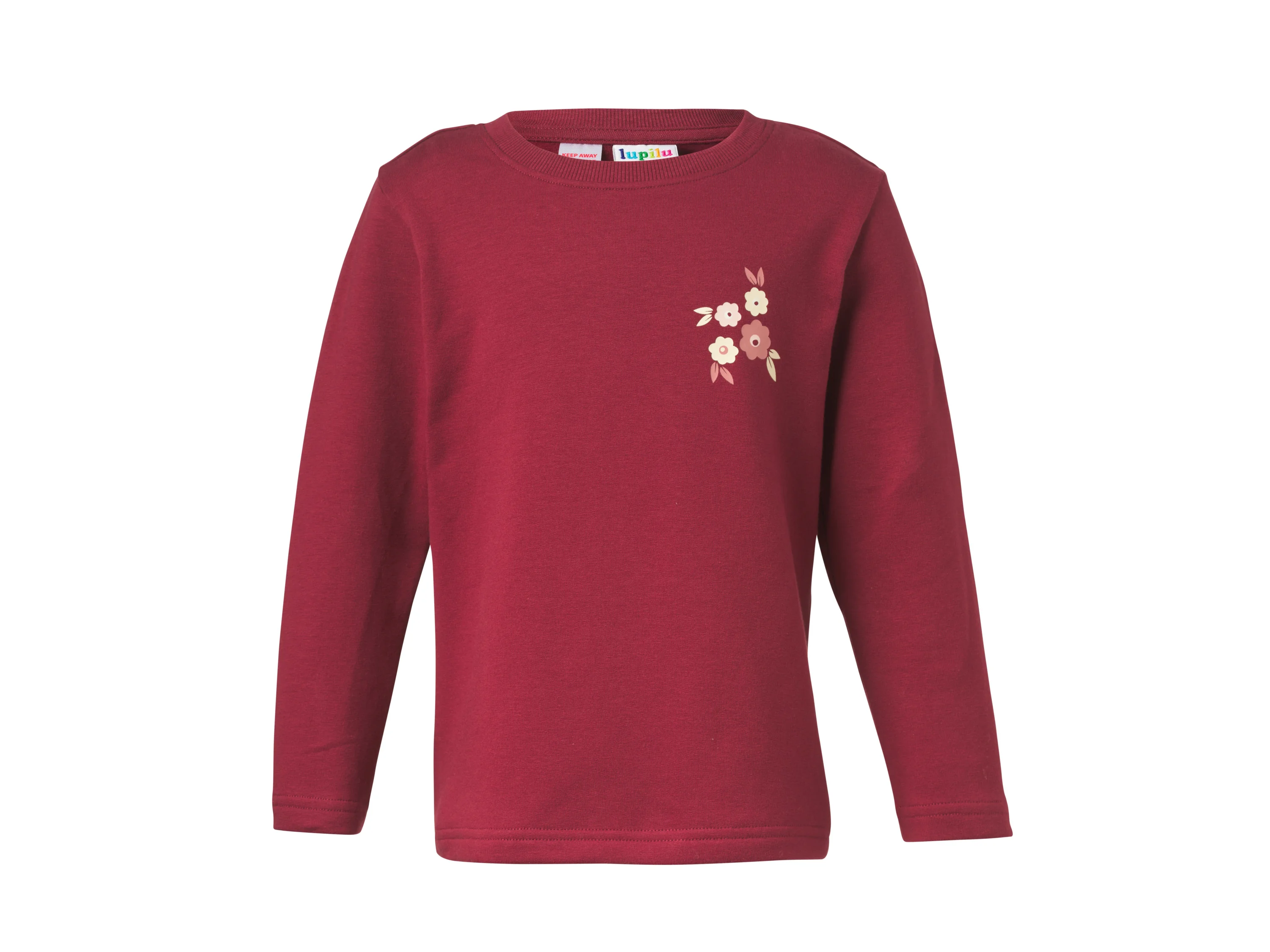 LUPILU® Kinder-Thermo-Sweatshirts, 2 Stück (beige/rot, 98/104) – Bild 2 von 4