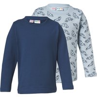 LUPILU® Kinder-Thermo-Sweatshirts, 2 Stück (navy/blau, 122/128)