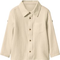 LUPILU® Kleinkinder Jungen Hemd (Beige, 98/104)