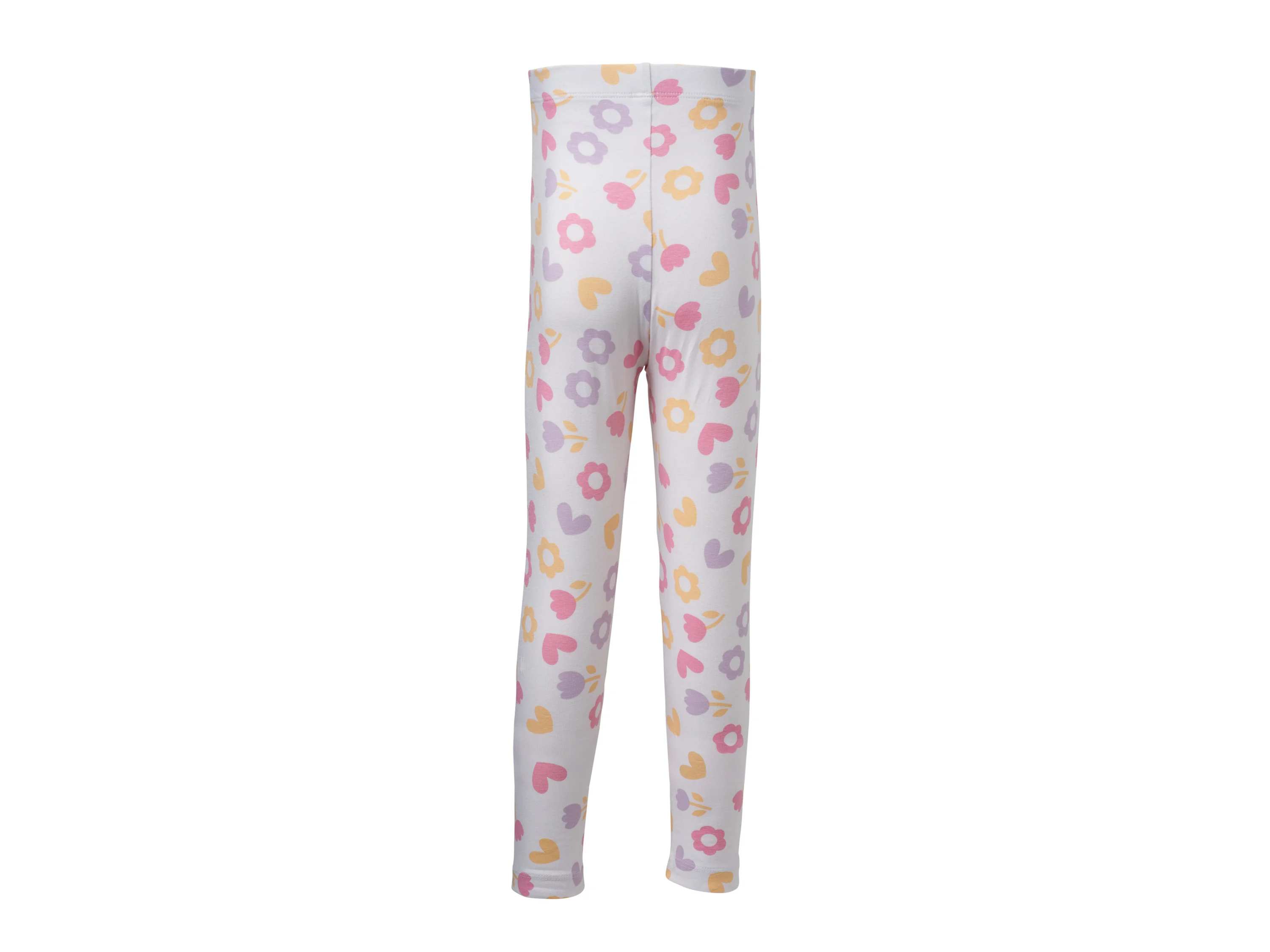 LUPILU® Kleinkinder Leggings, 2 Stück (weiß/lila, 122/128) – Bild 2 von 4
