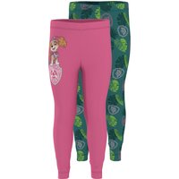 LUPILU® Kleinkinder Leggings, 2 Stück (pink/grün, 110/116)