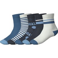 LUPILU® Kleinkinder Mädchen Jungen Socken Vollfrottee Thermo (weiß/blau, 23-26)