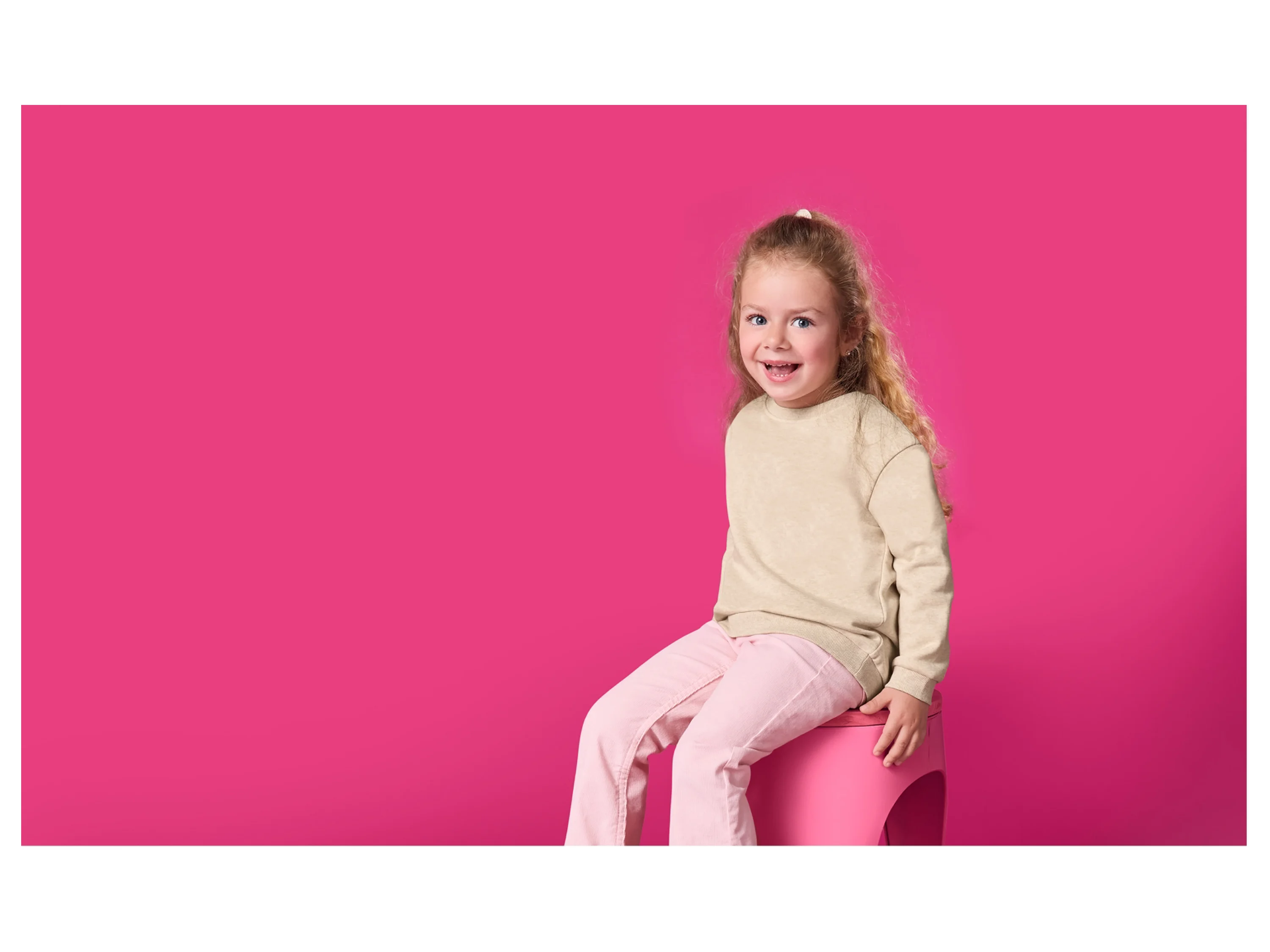 LUPILU® Kleinkinder Mädchen/Jungen Sweatpullover (Beige, 122/128) – Bild 2 von 4