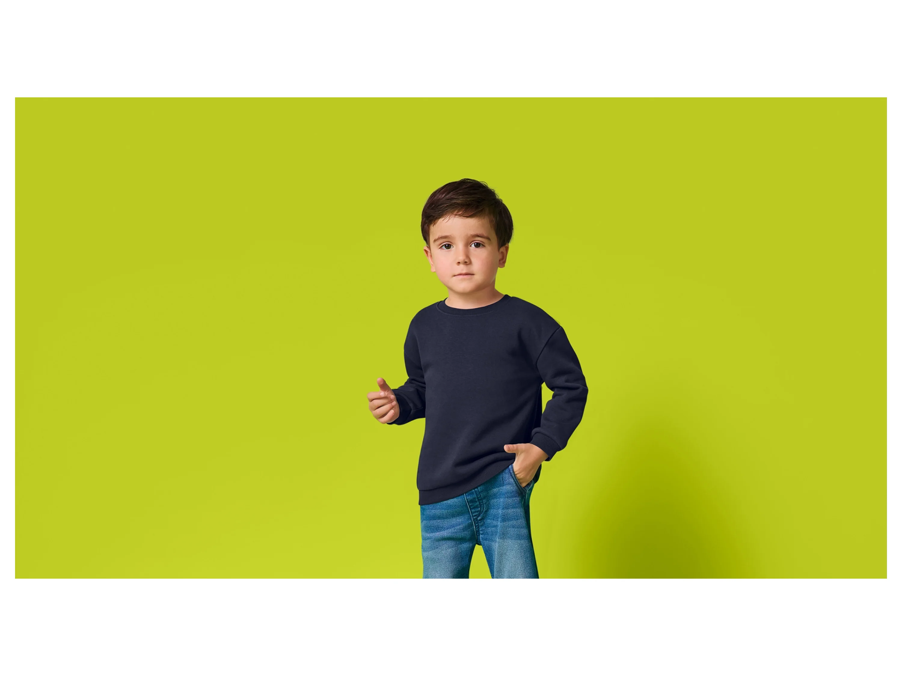 LUPILU® Kleinkinder Mädchen/Jungen Sweatpullover (Navy, 122/128) – Bild 2 von 4
