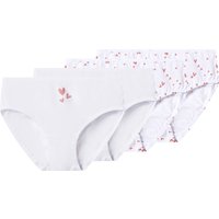 LUPILU® Kleinkinder Mädchen Slip 4er (Weiß, 110/116)