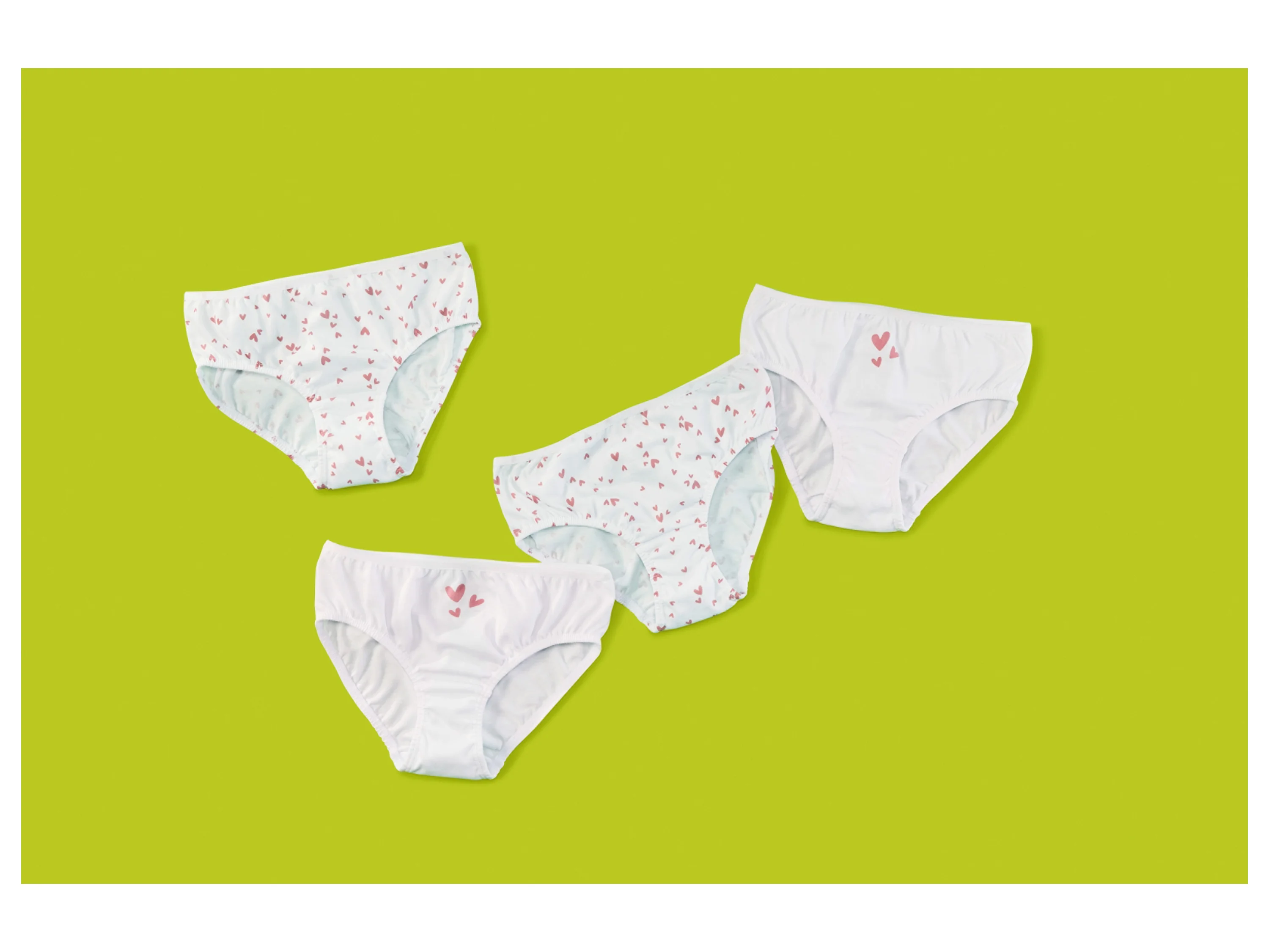 LUPILU® Kleinkinder Mädchen Slip 4er (Weiß, 110/116) – Bild 2 von 4