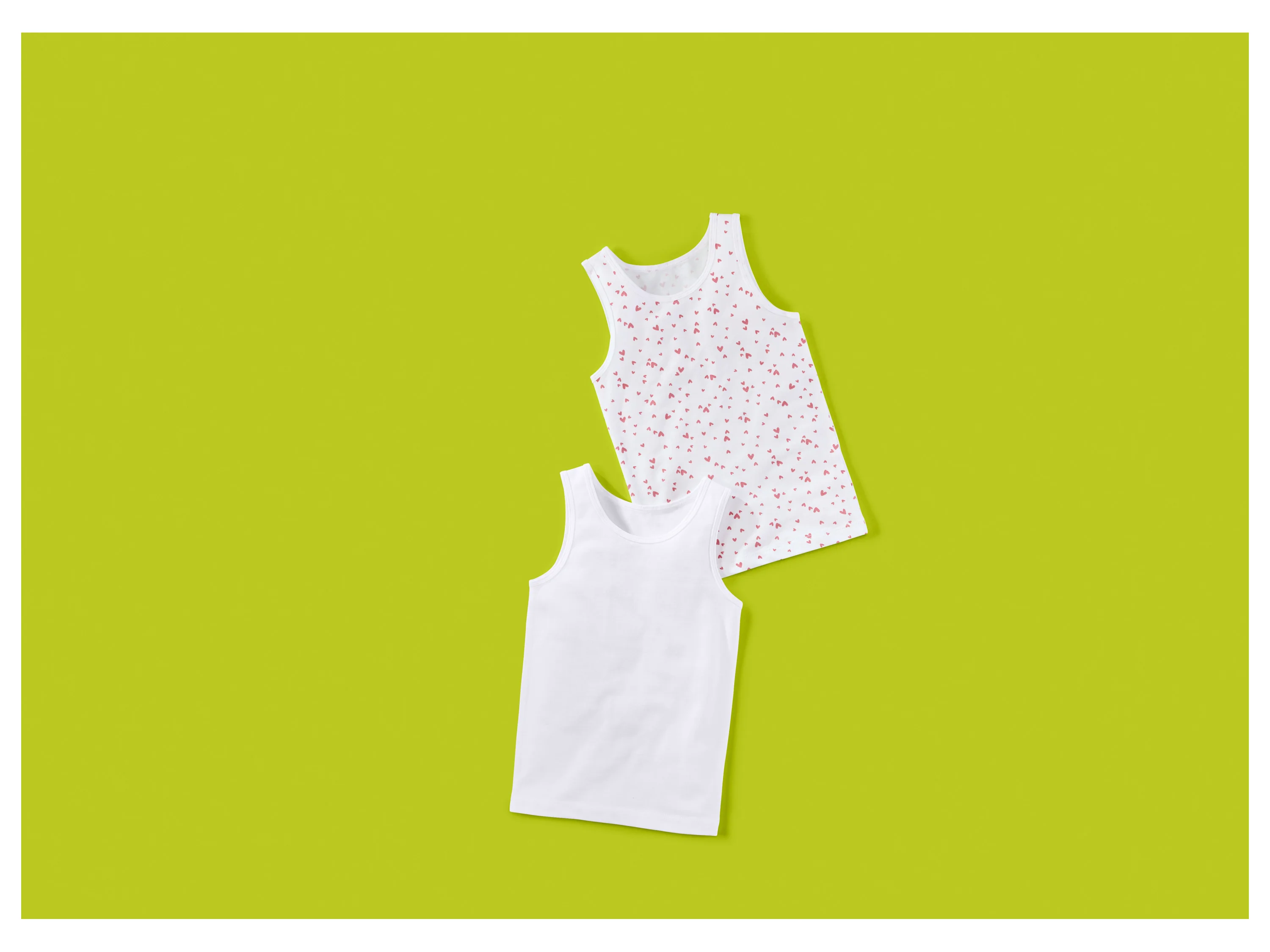 LUPILU® Kleinkinder Mädchen Unterhemd, 2 Stück (Weiß, 98/104) – Bild 2 von 4